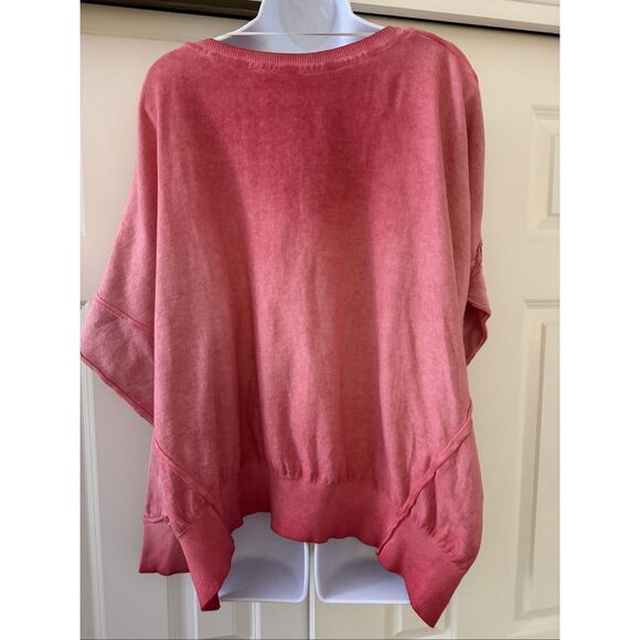 We The Free by Free People Gibson V- Neck oversized-red - Picture 5 of 8